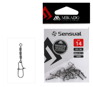 Mikado Trojitý Obratlík s karabinkou 10ks 12kg Vel. 10