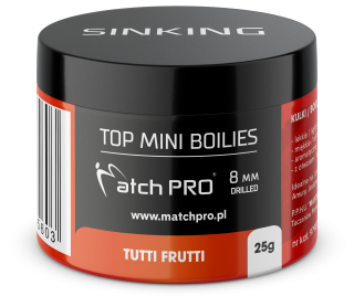 MatchPro Top Mini Boilie 8mm 25g - Tuti Frutti
