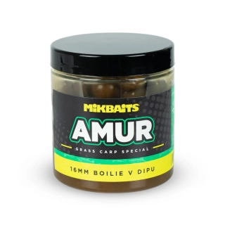 Mikbaits Amur range boilie v dipu 250ml 20mm - Amur