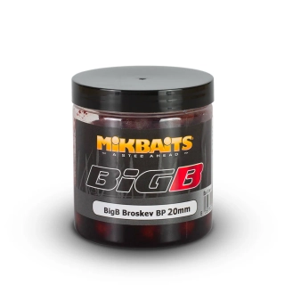 Mikbaits BiG boilie v dipu 250ml 20mm - BigB Broskev Black pepper