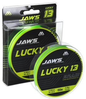 Šňůra Mikado Jaws Lucky 13X 150m 0,10mm 8,7kg - Fluo Green