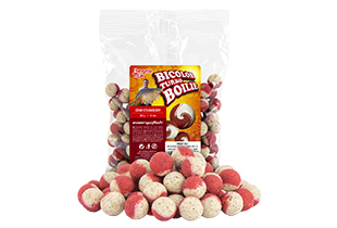 Benzar Mix Turbo Bicolor Boilie 250g 20mm - Krab-Jahoda