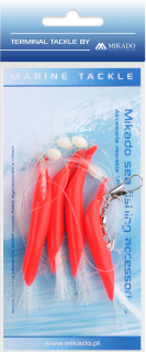 Mikado Hair Tube Rig - Vel.1/0 - Červeno Bílý