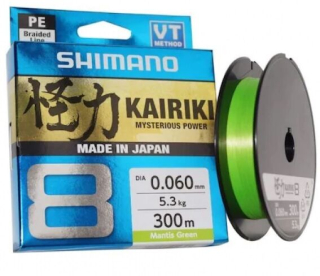 Shimano Splétaná Šňůra Kairiki 8 150m 0,06mm 5,3kg - Mantis Green