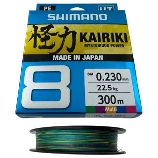 Shimano Pletená Šňůra Kairiki 8 300m 0,35mm 39,5kg - Multi Color